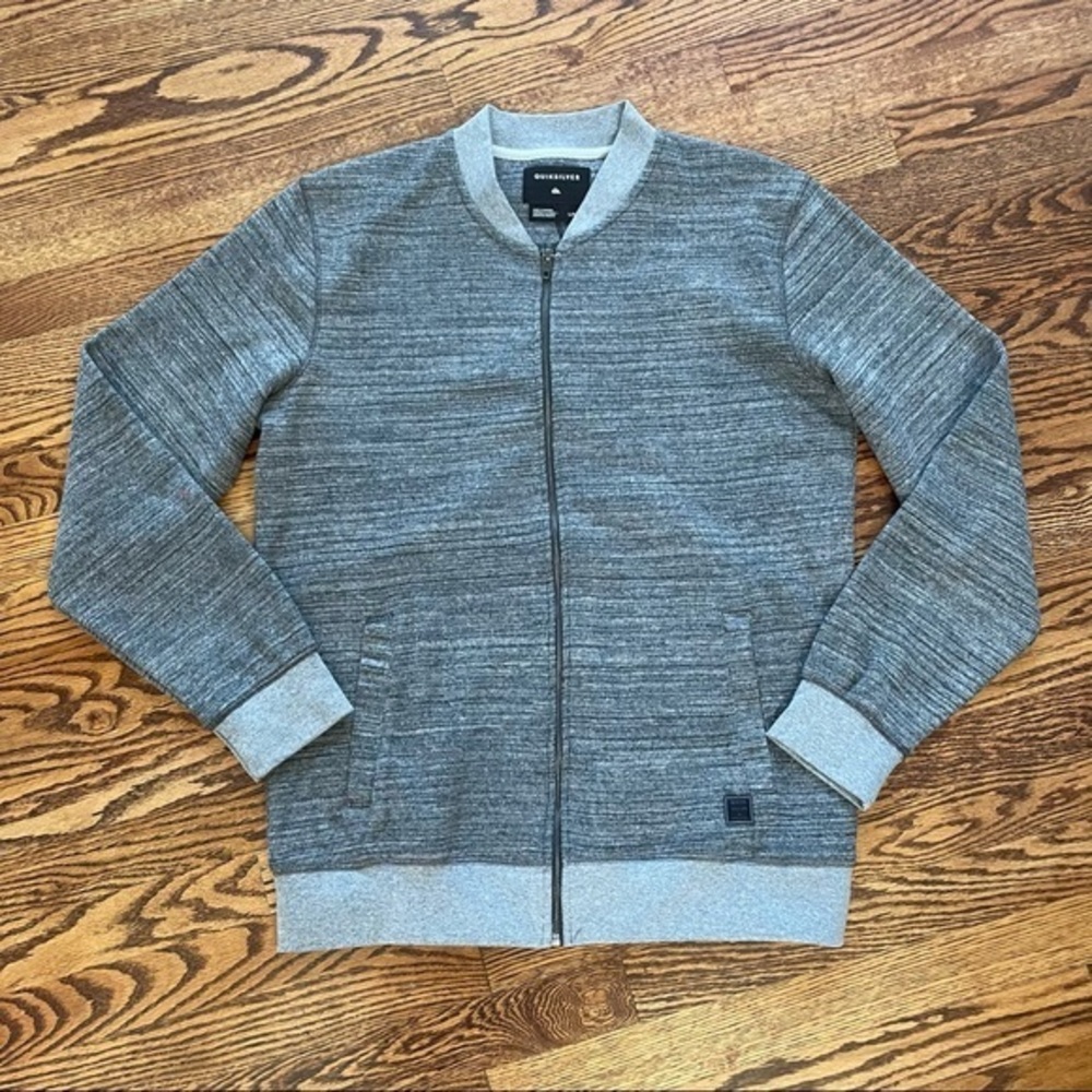 Quicksilver gray full‎ zip sweatshirt jacket size L